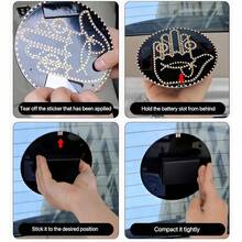 1pc Funny LED Car Finger Light, Gesture Light, Suitable For Car, New Finger Light LED Car Rear Window Sign Light, With Remote Control, Suitable For Road Rage LED Car Accessories, 8 Modes, Battery Powered - Black - View 8