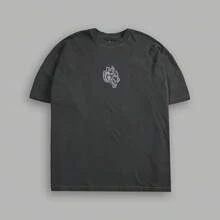 Darcsport T-Shirt With Print, Men's Round-Neck Printed Short-Sleeve Fitness Casual Versatile Simple Top - T251040黑色 - 查看 3
