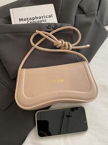 Minimalist Versatile Shoulder Bag, Underarm Handbag For Women, Suitable For Shopping, Dating, Multifunctional Underarm Bag - Khaki - View 6
