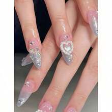 50g/Pack (500-600pcs) 3D Mixed Color Nail Art Decorations, Assorted Shapes Including Hearts, Flowers, Bows, Made Of Resin Material, Flat Bottom, Rhinestone Decor, Suitable For Nail Art DIY, Crafts And Jewelry Making Nails Nail Supplies - 彩色 - 查看 6