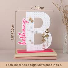 Personalized Earring Holder - Birthday Gift For Her, Custom Earring Display, Acrylic Jewelry Organizer, Teen Girl Gifts, Gifts For Mom Personalized Earring Holder - Birthday Gift For Her - Multicolor - View 11