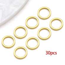 30pcs 18K Gold Plated Flat Closed Jump Rings, Seamless Soldered Rings For DIY Jewelry Making, Metal Connector Rings For Bracelet Necklace Findings - Multicolor - View 13