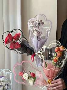 50 túi quà hoa trong suốt, thích hợp cho Ngày Valentine, Ngày của Mẹ, Sinh nhật, Đám cưới, Lễ tốt nghiệp và các dịp lễ kỷ niệm khác. - Nhiều màu - Xem 7