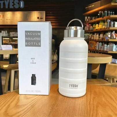  Cốc giữ nhiệt Tyeso 270ml bằng thép không gỉ, bình giữ nhiệt thể thao di động, dung tích lớn, cốc đựng đồ uống.