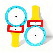 Quixorblex 1 pieza Pizarra blanca reutilizable con forma de reloj de mano - Herramienta de enseñanza reutilizable para la conciencia del tiempo, ayuda de aprendizaje de matemáticas, accesorio de aula Montessori, gadget interactivo para la primera infancia, esencial creativo de vuelta a la escuela para maestros, accesorio de aprendizaje para el hogar y la escuela infantil - Multicolor - Ver 6