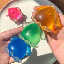 Cute Transparent Rabbit Squeeze Stress Relief Toy: Soft Squeeze Finger Toy, Adorable Rabbit Shaped Sensory Fidget Toy, Relieve Anxiety, Perfect Mother's Day Gift For Fidget Toy Collectors And Adults - NNL24 - View 4