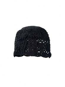 1顶手工钩编女士镂空蝴蝶结针织帽，轻便头饰，时尚配饰 - 蝴蝶結 - 查看 9