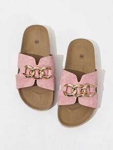 Ximi Ruo Sandalias de plataforma gruesa de nueva marca para primavera/verano, hechas de cáscara de arroz, sandalias casuales de moda de celebridades con estilo romano, cómodas sandalias holgadas negras para el verano - Rosa - Ver 2