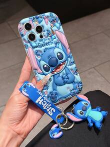 Disney Has Authorized, The Stitch Lilo & Stitch Phone Case, Stitch And Angel Pattern, Compatible With Iphone 17/16/15/14/13/12/11/XS/XR/X Plus Pro Max, A Stylish Cartoon Phone Case, The Perfect Gift Choice, Phone Protection, Durable Phone Cover, Great Gift For Friends And Family - 白色款式A - 查看 2