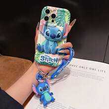 This Disney Stitch Lanyard Phone Case Is Fully Covered In TPU Material. It's Shockproof, Lightweight, And Compatible With IPhone17/16/11/13/15/15 Plus/15 Pro/15 Pro Max/12/14 Pro Max/11 Pro Max/12 Pro/12 Pro Max/13. This Phone Case Makes A Popular Birthday Gift Or Business Gift; It's Durable, Stain- And Fingerprint-Resistant, And Suitable For Both Men And Women. The Set Also Includes A Mickey Mouse Phone Case And A Stitch Plush Bracelet. It's A Perfect Gift For Friends And Family. This Stylish Phone Case Is Fun, Lightweight, And Durable. IPhone17 Pro Max Phone Case, Angel Phone Case. - trắng - Xem 6