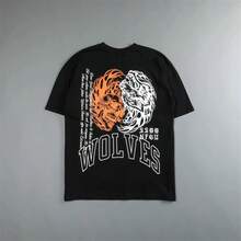 Darcsport T-Shirt Summer Japanese Retro Cotton Short-Sleeve T-Shirt, Hip-Hop Loose Fit, Casual Couple Top - 白色 - 查看 2