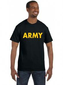 Lucky Ride Gear Black Short-Sleeved T-Shirt With Gold Print - 黑色 - 查看 2