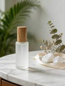 50ml Botella de perfume recargable y portátil, Botella atomizadora de fragancia de bolsillo para mujeres, Atomizador de vidrio, Recipiente de loción cosmética con tapa de grano de madera - Multicolor - Ver 11