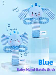 New Blue BB Rattle Plush Doll, Newborn Baby Shaker Rattle 0-1 Years Old - Multicolor - View 4