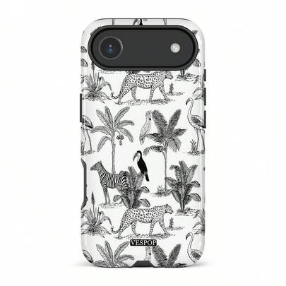 VESPOP Escapar a la naturaleza | Funda de teléfono con diseño de aventura en la jungla tropical - Funda de teléfono a prueba de golpes, adecuada para iPhone 17/16/15/14/13/12/11 Pro Max/Pro Plus/12 Mini/13 Mini y Galaxy S26 S25 S24 S23 S22 S21 Plus Ultra.
