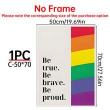 1/8 件装 LGBTQ+骄傲月帆布墙画，“没有仇恨，只有爱”。这是一个空间。采用包容平等的印刷材料，适合房间美化，可选配画框，酷儿联盟家居装饰，房间装饰产品，非常适合客厅、卧室、办公室、酒吧、大学宿舍等场所。 - 多色 - 查看 33