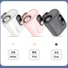 Ventilador Mini Recargable con Clip, 100 Ajustes de Velocidad, Pantalla LED para Velocidad del Viento y Nivel de Batería, Luz LED, Batería de 1800mAh, Clip Desmontable, Rotación de 360°, Adecuado para Cochecitos, Camping, Viajes - Clip-on - Ver 8