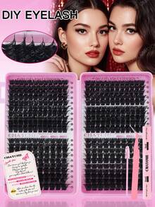 Bộ 480/440 sợi mi giả D Curl cao cấp, tự gắn mi, độ dày 9-18mm, mi mềm mại, kiểu dáng dày dặn, tự nhiên, giữ lâu, siêu nhẹ và không gây cảm giác nặng mi. Bộ sản phẩm này cũng bao gồm keo dán mi, nhíp và cọ chải mi, phù hợp cho nhiều dịp khác nhau như đi làm hàng ngày, đám cưới, hẹn hò, tiệc tùng, lễ hội âm nhạc và du lịch. Mi giả dạng chùm, mi giả riêng lẻ, mi giả, mi giả tự nhiên. - Nhiều màu - Xem 6