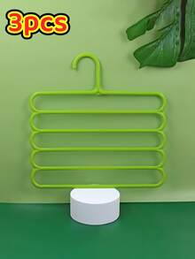 6pcs/3pcs/1pc 5-Tier Multi-Functional Clothes Hanger, Plastic Scarf Pants Organizer Hanger, Non-Slip Upgraded Design, Suitable For Tie, Scarf And Accessory Storage In Wardrobe Or Closet, Perfect Home Gift - Multicolor - View 11