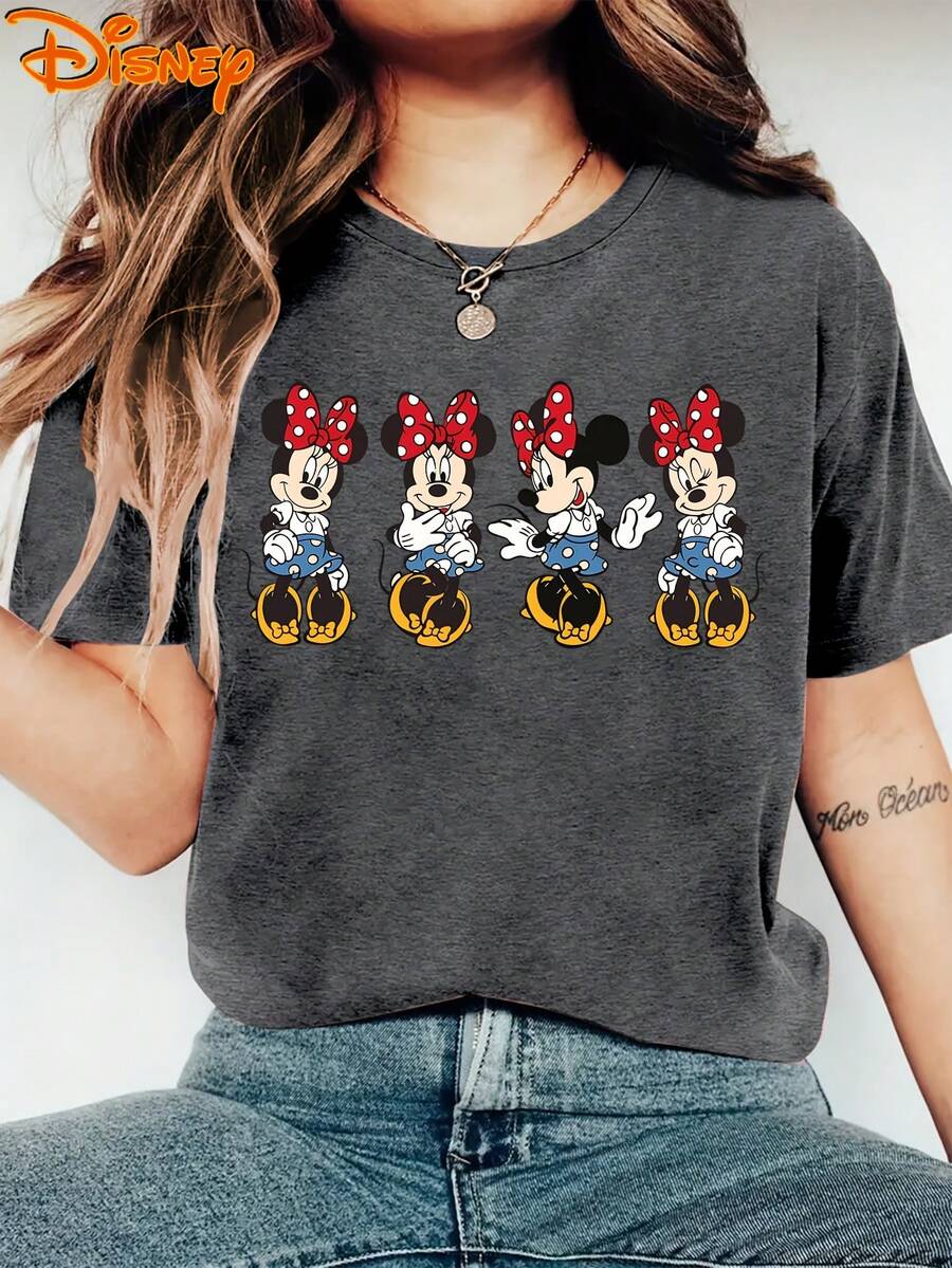(Authorized By Disney) Minnie Mouse, Designed With Four Continuous Shooting Expression Packs, Presents Four Different Expressions (Smile, Biye, Playful Wink, Wink), Restores Minnie's Iconic Red Polka-Dot Bow, Ranbo Skirt And Yellow Shoes, And Is Suitable For Daily Wear, Shopping, Traveling, Gathering And Home Use. It Is Also Suitable As A Beautiful Gift. Every Woman Should Have One. - 灰色 - 查看 1