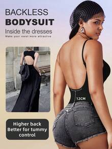 1pc Women Seamless Shapewear Panty, Tummy Control, Lift Butt, Invisible, Black - Black - View 11