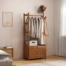 Three Sizes Are Available: Natural Color Or Brown.The Multi-Functional Floor Hanger And Storage Drawer Design Make It Suitable For The Bedroom Entrance Hall Storage Rack In The Living Room - color primario - Ver 11