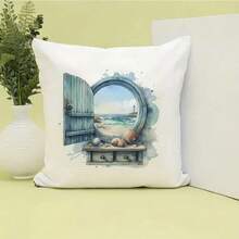 1pc/2pcs/3pcs Ocean & Shell Heat Transfer Stickers, Watercolor Healing Style DIY Iron-On Patches Suitable For T-Shirts, Hoodies, Canvas Bags, Hats, Pillows - Multicolor - View 7