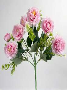 This Is A Snowflake Peony Artificial Bouquet, Exuding A High-End And Realistic Look. It's An Ideal Decoration For Home Or As A Wedding Flower Wall Backdrop - Multicolor - View 18
