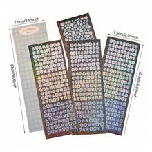 4Sheets Laser Bling Letter Gift Alphabet Sticker Decorate Photocard Scrapbooking DIY Photo Album Stationery Supplies Kid Sticker - A1 - 查看 5