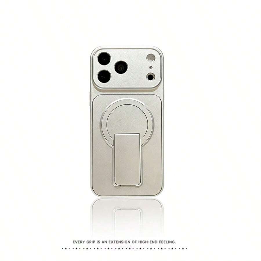 Tương thích với iPhone 12, 12 Pro Max, 13, 13 Pro, 14, 14 Pro Max, 15, 15 Pro, 16, 16 Pro Max, 17, 17 Pro Max. Bao gồm giá đỡ điện thoại và ốp bảo vệ. - Bạc - Xem 1