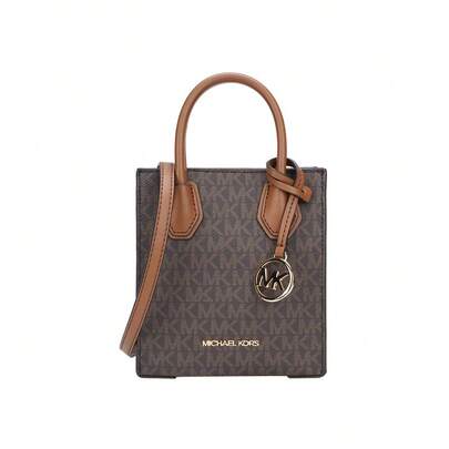  Michael Kors Mercer Print Women's Shoulder Bag 35T1GM9C0I BROWN