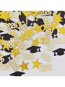 100pcs/Pack Graduation Cap Star Confetti, Multicolor Paper Confetti For Graduation Party Decoration, Suitable For Graduation Season Desktop Decor And Event Celebration - Multiple Styles - View 7