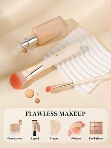 DUcare Bộ 2 cọ trang điểm đa năng, cọ tán kem nền và che khuyết điểm, cọ trang điểm chuyên nghiệp lông tổng hợp, cọ tán kem nền dạng lỏng, cọ tạo khối và đánh phấn mắt, dụng cụ trang điểm mặt dành cho nữ. - Rượu sâm banh - Xem 10