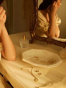 创意造型石膏首饰展示托盘，可悬浮摆放，用于收纳首饰/戒指，欧式风格拍照道具，适合阳光、旅行、返校季等场合。 - 彩色 - 查看 2