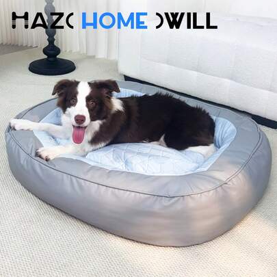 HAZOOWILL Extra Large Dog Bed, Cat Bed, Cooling Breathable Mesh Fabric, Suitable For Like Golden Retriever & Border Collie, Removable & Washable, 4-Season Use, Indoor