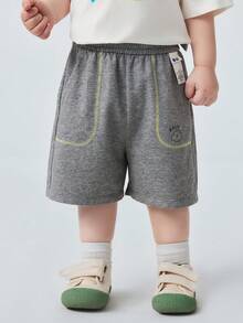 mini bala Kids Knee Length Shorts Quick Dry Breathable Loose Summer Pants 2026 Ideal For Play Casual Outings - Medium Gray - View 1