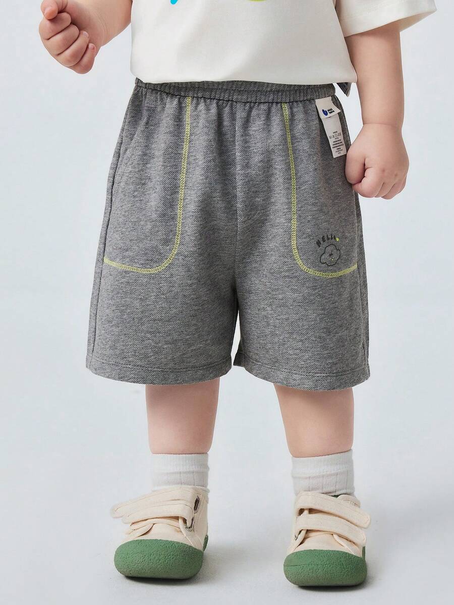 mini bala Kids Knee Length Shorts Quick Dry Breathable Loose Summer Pants 2026 Ideal For Play Casual Outings - Medium Gray - View 1