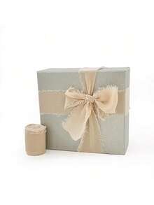 5m/Roll 38mm Chiffon Ribbon, 3.8cm Frayed Edge Ribbon For Bouquet, Wedding, Gift Wrapping - Raw Edge Webbing - View 26