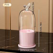 Organizador de maquillaje giratorio con rotación de 360°, a prueba de polvo, acabado pulido, soporte multifuncional de escritorio para bolígrafos, con montaje sobre encimera, hecho de plástico, para dormitorio, baño, oficina, decoración del hogar - Multicolor - Ver 10