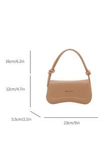 Minimalist Versatile Shoulder Bag, Underarm Handbag For Women, Suitable For Shopping, Dating, Multifunctional Underarm Bag - Khaki - View 8