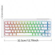 FREE WOLF M68SE Wired Keyboard, Compact Design / 68-Key Layout / Colorful Backlight / TYPE-C Cable Connection / Suitable For Travel And Office Use - 查看 10