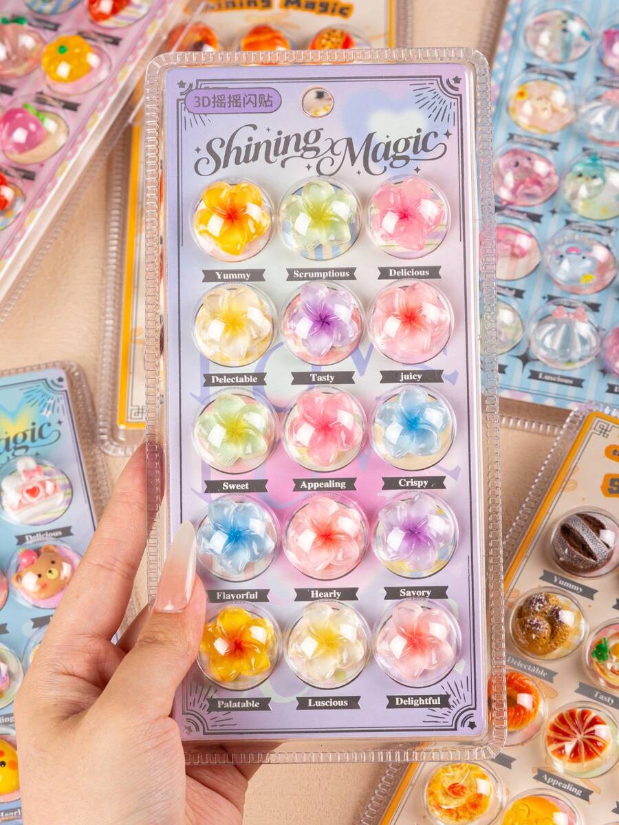 彩色 3D 環氧樹脂貼紙 - 可愛動物 - 防水、可重複使用、可重新定位、自黏、高品質樹脂 - 適合裝飾智慧型手機、手機殼、筆記型電腦、個人電腦、平板電腦、文具、筆記本、日誌、計畫本、剪貼簿、馬克杯、水杯、冰箱、禮物包裝、DIY 裝飾 - 多色[款式/包裝隨機] - 查看 1