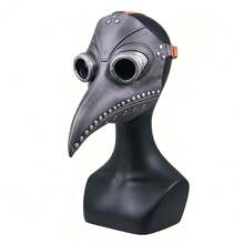 黑色万圣节鸟喙面具 热蒸汽朋克瘟疫鸟喙医生面具 - 查看 5