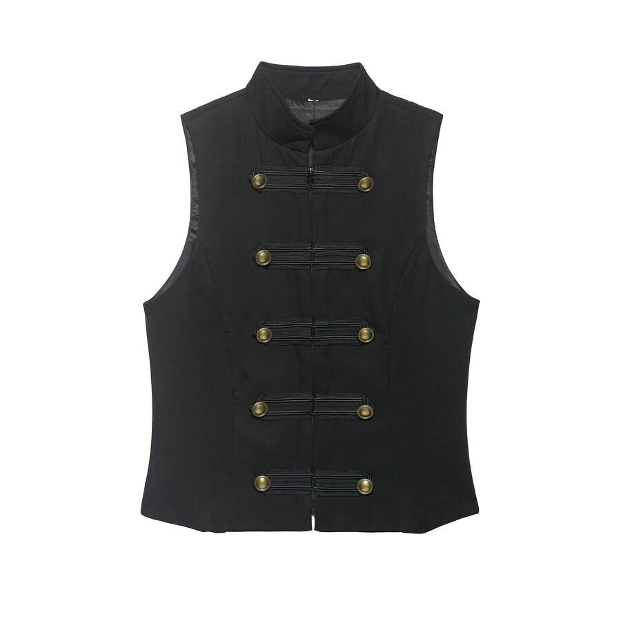 DEEKA 春秋新款女装欧美风打结装饰吊带背心休闲黑色夏季 - 黑色 - 查看 1