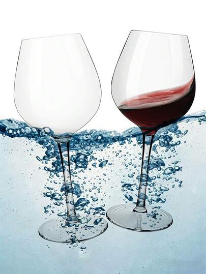  MICHLEY 2/4/6pcs Floating Pool Drink Cups, 480ml/17oz, Unbreakable Clear Tritan Plastic Material, Stemmed Wine/Cocktail/Juice Glasses, Suitable For Beach, Bar, Camping, Dishwasher , Father's Day Gift