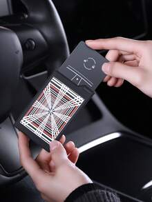 特斯拉钥匙卡套 – PLAID Speed Label 系列，碳纤维纹理硅胶材质，适用于 Model 3/Y/X/S，顶部带挂绳孔，底部带 RFID 窗口，汽车配件 - 矽膠卡片 - 查看 4