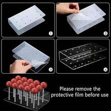 1 chiếc giá đỡ kẹo mút bằng acrylic trong suốt 15/20 lỗ, thích hợp để trưng bày món tráng miệng trong các bữa tiệc sinh nhật, đám cưới, tiệc tùng. - Trong sáng - Xem 7