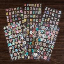12pcs/Pack Vintage Letter & Number Stickers, Decorative Stickers For Scrapbooking, Diary, DIY,School Supplies,Back To School - Multicolor - View 8