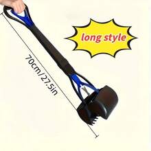 Foldable Portable Dog Poop Scooper, Dog Cleaning Supplies, ABS Plastic, Powerful Serrated Jaw, Available In Long And Short Versions, 2 Color Options, High-Quality Steel Spring, Portable Design, Easy To Use On Grass And Gravel, Dog Waste Picker - View 5