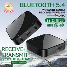 VAORLO 二合一蓝牙5.4接收器和发射器，3.5mm AUX高保真无线音频适配器，适用于车载套件、电脑、电视、耳机和扬声器 - A - 查看 1